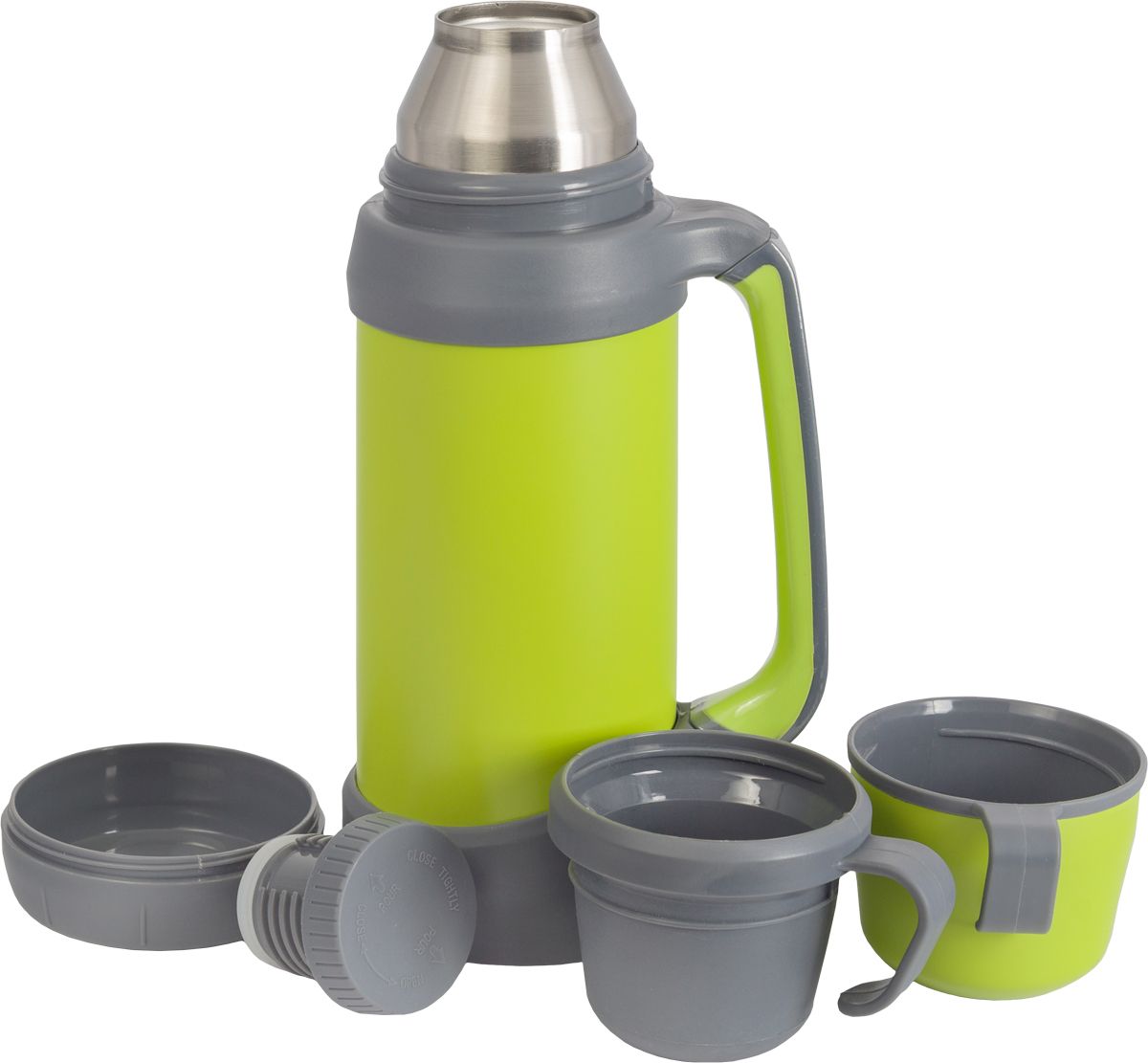 Термос Classic 1,2л с 2 кружками зеленый