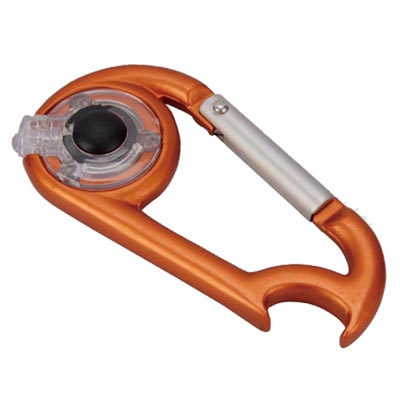 Брелок Карабинчик фонарь-карабин с открывалкой