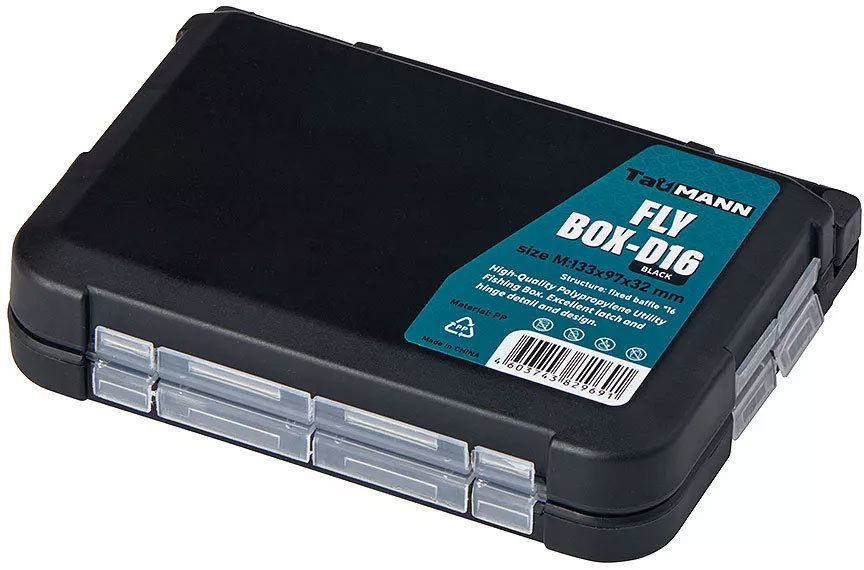 Коробка Fly Box D16 Black (133*97*32)