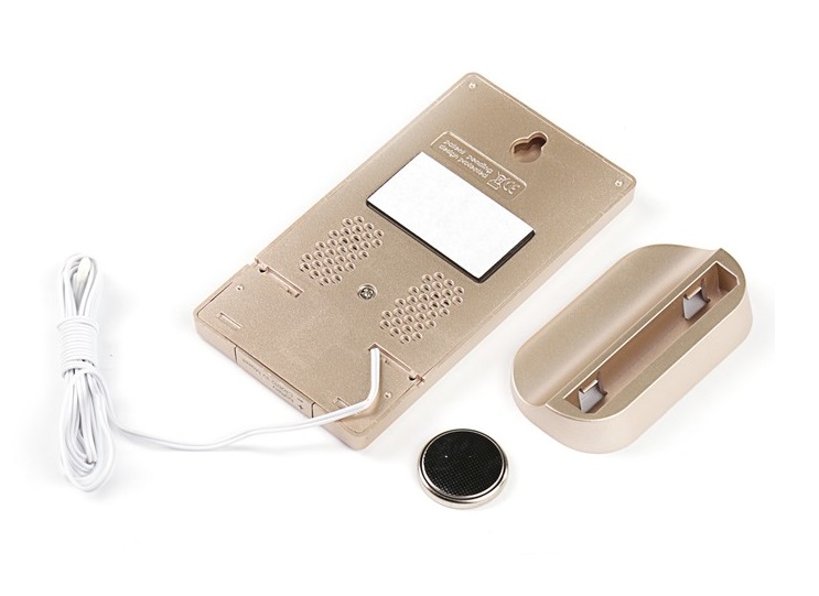 Термометр оконный (дом/улица, шампань) цифровой